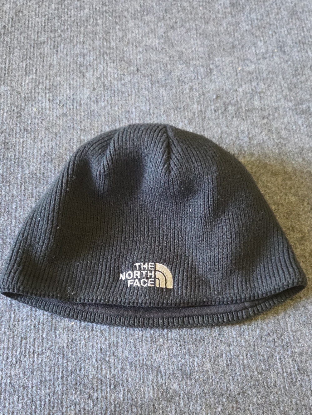 The North Face Black Knit Logo Beanie